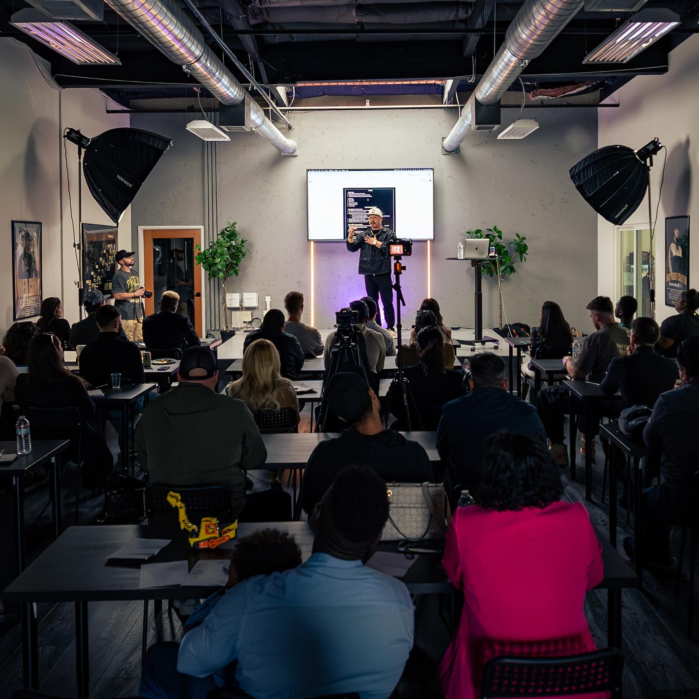 Mike Barron Talking to a crowd